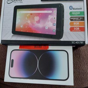 APPLE IPHONE 14 AND 7" INTERNET TABLET